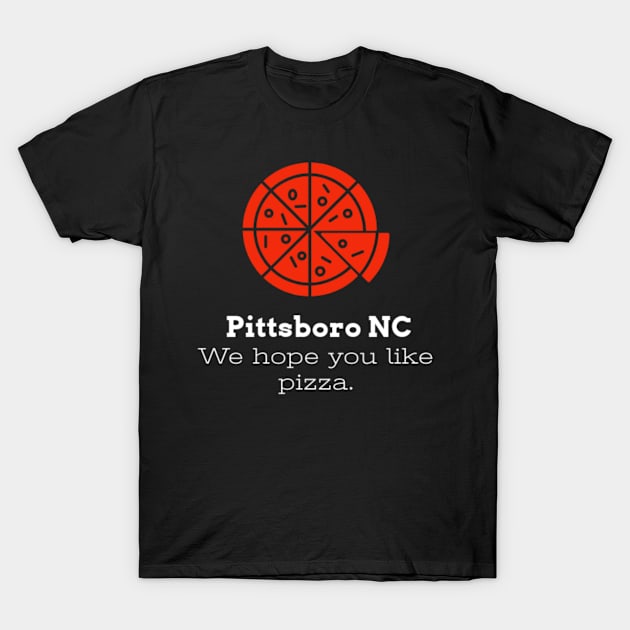 Pittsboro Pizza T-Shirt by Agony Aunt Studios